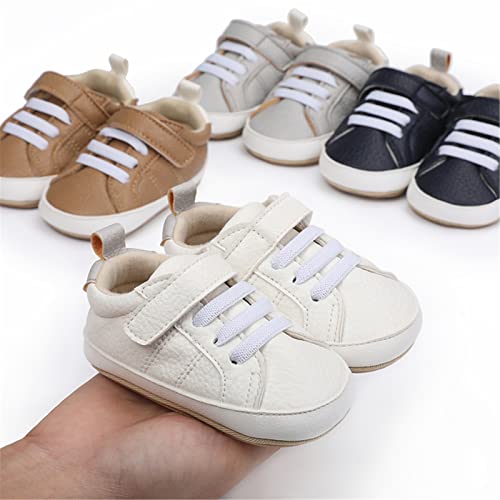 Image of RVROVIC Baby Boys Girls Anti-Slip Sneakers Soft Ankle Boots Toddler First Walkers Newborn Crib Shoes