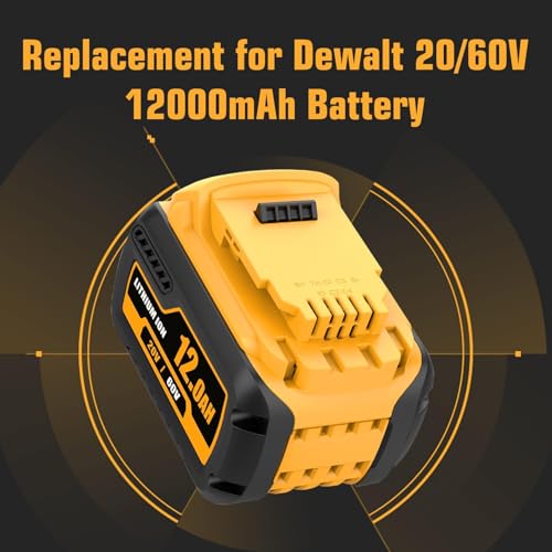 Image of 2Pack 12000mAh DCB609 Replacement for Dewalt 20V /60V Max Battery (12Ah 2P)