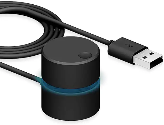 Imagen relacionada con iHaospace Botón de control de volumen USB, controlador remoto de volumen para ordenador, control de volumen, ajuste de volumen, compatible con Windows/Mac OS/Linux/Android (negro)