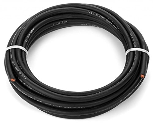 Inweld 6 Gauge Premium Welding Cable 600 Volt - Black - Made in the USA (100 Feet)