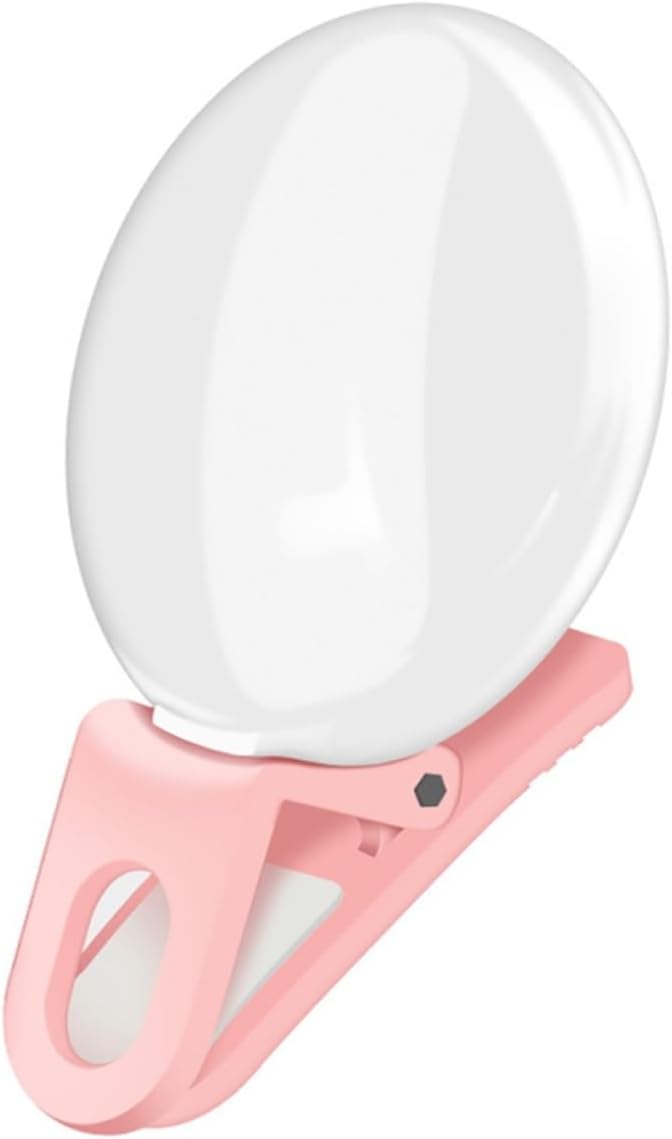 jojofuny Clip LED Fill Light for Live Streaming and Makeup Brightness Video Lighting Lamp Portable Broadcast Fill Lamp for Home Photography and
