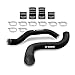 Mishimoto MMINT-F2D-99KSLBK Ford 7.3L Powerstroke Intercooler Kit, 1999-2003 Silver Intercooler with Wrinkle-Black Pipes