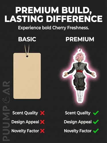 Image of PumpCar car air freshener 2-piece double-sided goku black hanging cherry-scented for rearview mirror Car Interior Accessories Household Gifts
