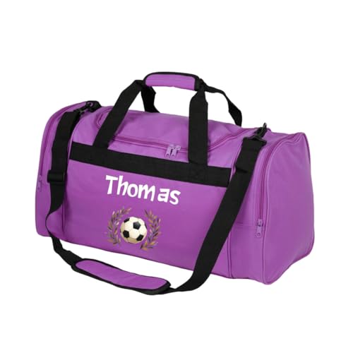 minimutz - minimutz Sac de sport pour enfant - Personnalisé - Sac de voyage - Sac de football pour garçon - Grand sac de sport pour enfant avec nom - 26 l, lilas, Sac de sport