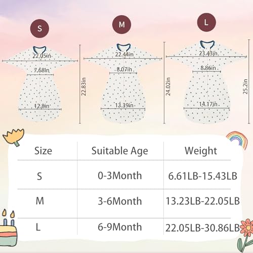 Image of insular Baby Transitional Swaddle with 2-Way Zipper Newborn Sleep Sack Arms Up Infant Sleeping Bag Wearable Blanket, Triangle, 3-6 Month