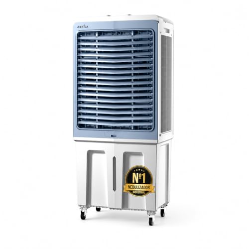 Climatizador Evaporativo Industrial 72L | Sin Tubo Exterior | 200W | Triple Función | 4 Acumuladores de Frío | 8000 m³/h | Naves y Talleres hasta 60 m² | Lamas Oscilantes | Portátil