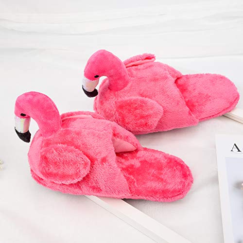 Flamingo Indoor Slippers for Women and Girls - Cute Animal Slippers with Memory Foam and Cotton - Soft, Cozy, Warm Home Shoes3