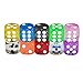 SmartDealsPro 10-Pack D6 Six Sided 16mm Transparent Dice Die for DND, MTG, RPG, Tenzi, Yahtze, Bunco, Table Borad Games, Math Teaching