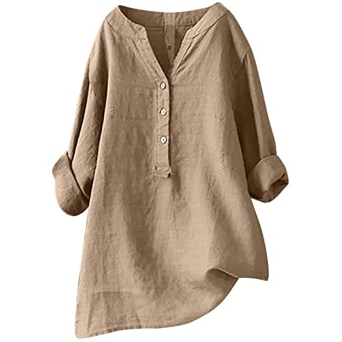 Chemise Lin Femme HAOLEI Cover