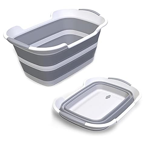 Multi-functional Collapsible Pet Bathtub with Drainage Hole, Portable Indoor Outdoor Foldable Washing Tub Bathing Tub Small Pets Bathtub for Puppy Small Dogs Cats Cover