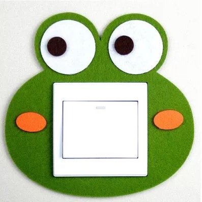 Super Cute 3D Frog Light Switch Wall Sticker, Premium Quality Thick Felt Material, Unique On Amazon! Kids Children Boys Girls Bedroom Nursery Room Decor In 2 to 3 Working Days!