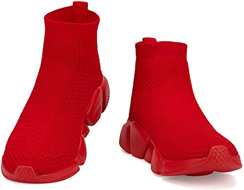 Image of Santiro Men's Running Shoes Breathable Knit Slip On Sneakers