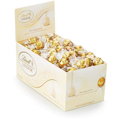 Lindt LINDOR White Chocolate Truffles ,120 Count