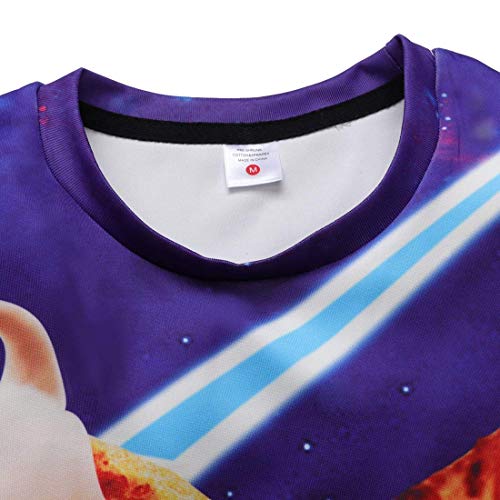 1980S Male Adult Ugly Christmas Sweater Long Sleeve Shirts With Xmas Pizza Kitten Printed Pullover For Family Indoor Warm Wear Clothes Cool Loose Hip Hop Blouse Tops Funny Graphic Sweatshirts Large #TOP4
