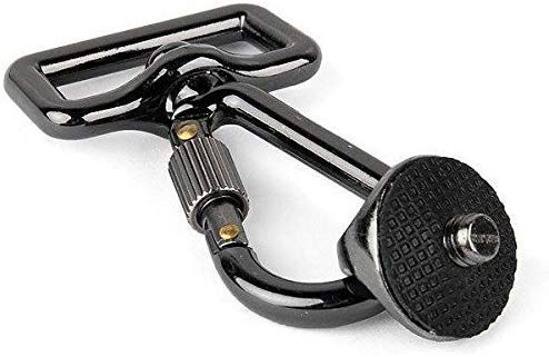 Supporto A Vite Per Fotocamera Con Anello A D 1/4-20 - 2 Pezzi, In Acciaio Inox, Per Tracolla E Moschettone, Nero