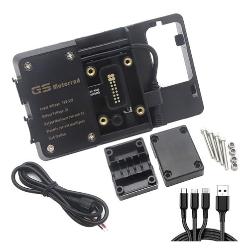 MKVAXR For, for Tenere 700 TENERE 700 Tenere700 Soporte for teléfono móvil Placa GPS Soporte for teléfono USB Soporte para teléfono a Prueba de Golpes(A)