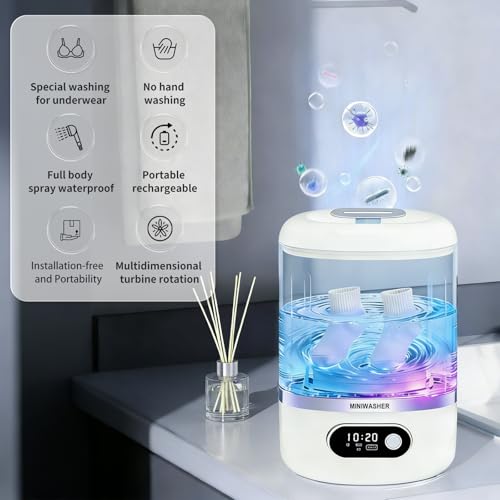 Image of Portable Washing Machine,1L Mini Washer Machine for Towel,Underwear,Socks & Baby Clothes, Small Portable Lavadora for Travel, Home Use and Camping