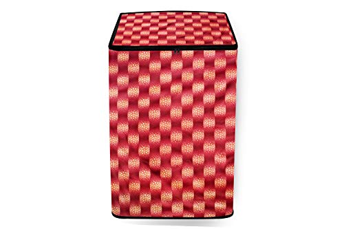 Image of Stylista Washing Machine Cover Compatible for Samsung 7.0 Kg Fully-Automatic Top Loading WA70N4420BS /TL Gingham Red