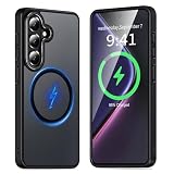 【MagSafe対応・マット質感】KWATUNG galaxy s26 用 ケース magsafe対応 米軍MIL規格 ギャラクシーs26 用 ケース マグネット搭載 マグセーフ対応 SC-51G SCG36 用スマホケース 薄型 耐衝撃 耐久性 傷防止 指紋防止 黄変防止 ぎやらくしーs26用スマホケース 6.3インチ対応 半透明 マット仕上げ ブラック