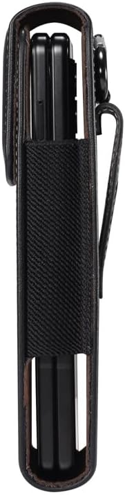 Miniatura 6 de LBYZCASE Funda para teléfono Samsung Galaxy Z Fold 5432 con clip para cinturón, funda clásica de piel sintética con trabilla para cinturón, cierre