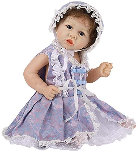 MWKL 58cm Reborn Puppe Lebensechte Realistische Badebar Niedliche Vollsilikon Körper Wiedergeburtspuppe 22 Zoll Reborn… – Bild 6