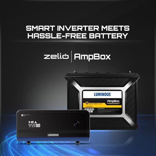 Image of Luminous Zelio 1100+AMP Box AB36060 Combo - 900VA /12V Pure Sine Wave Inverter & Gel Battery Combo | Maintenance-Free | Eco-Friendly | 60 Months Battery Warranty