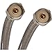 Fluidmaster B4F16 16" No-Burst Faucet Connector, 1/2" Strt.Thread x 1/2" Strt.Thread - Stainless Steel