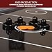 Hathaway Trailblazer 7-ft Air Hockey Family Game Table with Electronic Scoring and Built-in LED Trace Lights, High-Powered Blower - Includes Strikers Pucks and Integrated Drink Holders