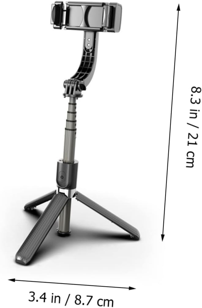 1Set Hand Held Phone Stabilizer Tripod Durable Cellphone Gimbal for Easy Photography Live Streaming Compatible with Various Phones Black Color