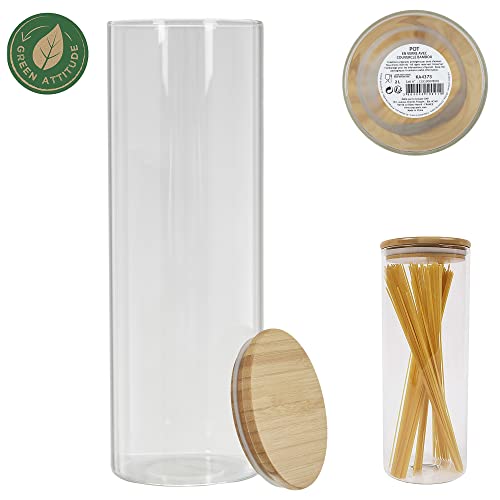 COOK CONCEPT - KA4373 Bocal Haut En Verre Avec Couvercle En Silicone - Conçu Pour Conservation et Stockage - Réutilisable - Transparent - Capacité 2 Litres