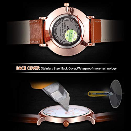Montre Homme Quartz LULI à Deux Pointeurs Conception Unique et Cuir PU - 4