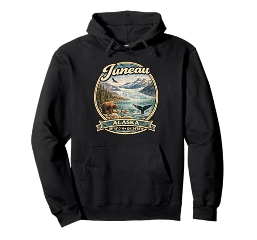 Juneau Alaska Mendenhall Glacier Juneau Coastal Adventure Pullover Hoodie