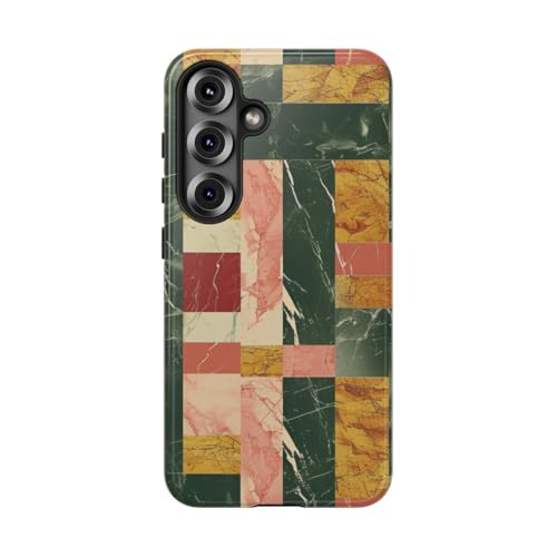Coque Samsung S25 marbre rétro rigide brillante antichoc mince