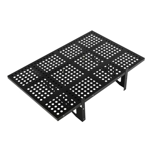 2Pcs Garage Wall Shelf,Perforated Metal Wall Shelf Garage Storage Rack with Hooks,Heavy Duty Storage Shelves Wall Mount Shelf Organizer for Warehouse Garage (24x36inch(2Pcs))