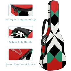 JRHEJTFZ Housse pour guitare acoustique de 1,9 cm d’épaisseur – Imperméable – Durable et élégant – Motif drapeau du Pakistan abstrait, Multicolore., 42.9×16.9×4.7 in, Motif imprimé tendance - Les Beatles, Paul McCartney, John Lennon, RIngo Starr, George Harrison JRHEJTFZ Housse pour guitare acoustique de 1,9 cm d'épaisseur - Imperméable - Durable et élégant - Motif drapeau du Pakistan abstrait, Multicolore., 42.9x16.9x4.7 in, Motif imprimé tendance – Image 4