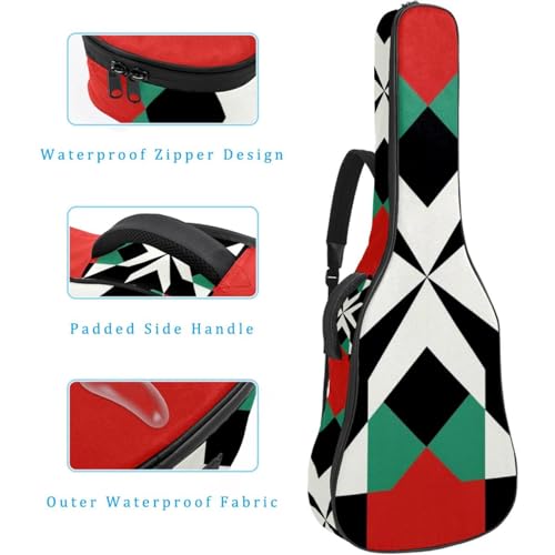 JRHEJTFZ Housse pour guitare acoustique de 1,9 cm d’épaisseur – Imperméable – Durable et élégant – Motif drapeau du Pakistan abstrait, Multicolore., 42.9×16.9×4.7 in, Motif imprimé tendance - Les Beatles, Paul McCartney, John Lennon, RIngo Starr, George Harrison JRHEJTFZ Housse pour guitare acoustique de 1,9 cm d'épaisseur - Imperméable - Durable et élégant - Motif drapeau du Pakistan abstrait, Multicolore., 42.9x16.9x4.7 in, Motif imprimé tendance – Image 5