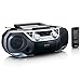 Produktbild Lenco - Boombox - Bluetooth 5.0 - Toploader CD/MP3-Player - Kassettendeck - FM Radio - USB-Anschluss - 2 x 6 Watt RMS - Bass Reflex - Fernbedienung - Silber SCD-120SI