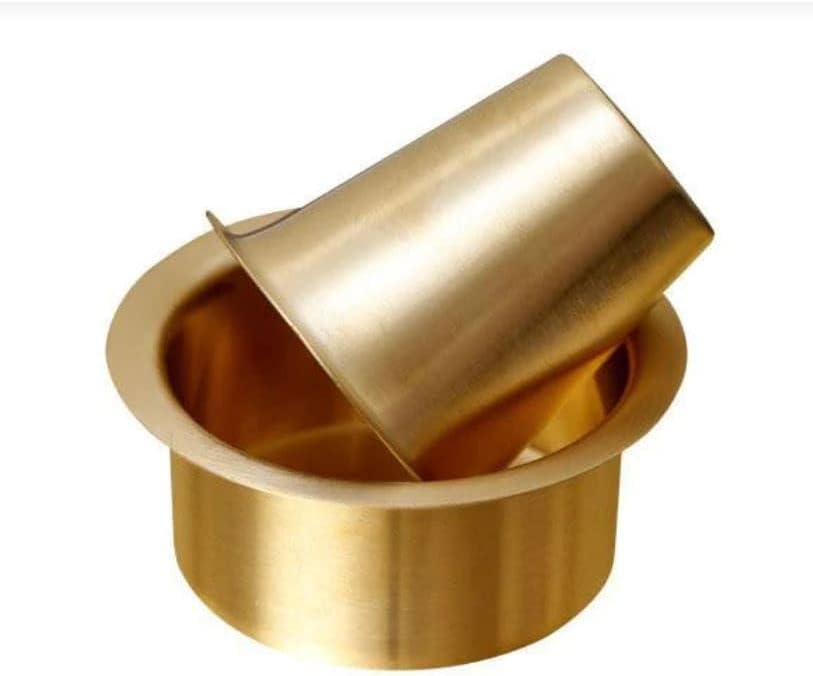 Brass Dabara Set | Tea, Coffee Dabara Set | South Indian Coffee Glass Tumbler Set | Brass Dabara Tumbler Set of 1 (120 ML Capacity, Large)