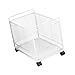 AFXGUSD Rolling Cart with Wheels Slide Out Utility Cart File Organizer for Snack Office Classroom Daily Items Craft, White