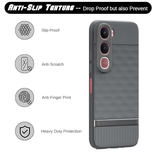 Image of Shockproof Case Compatible with Vivo Y31 5G | Full Camera Protection | TPU Flexible Back Cover for Vivo Y31 5G (Graphite Grey)