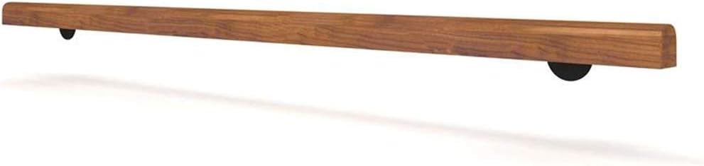 LTT Staircase Handrail Guardrail Banister Full Set of Accessories,Stair Handrails for Indoors Lofts Steps, Solid Wood Pine Anti-Slip Banister Rail with Wall Mounted Brackets Kit,Corridor Villa Attic S - - 