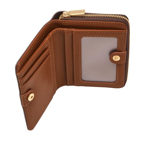 Image of Fossil Women's Logan RFID-Blocking Leather Mini Multifunction Bifold Wallet