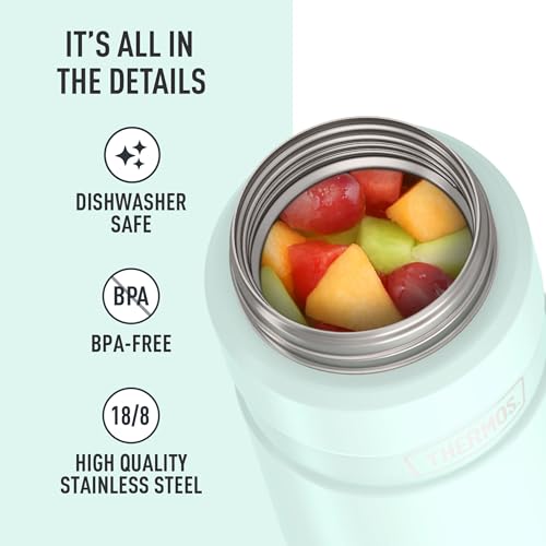 Image of THERMOS Stainless King Vacuum-Insulated Food Jar, 24 Ounce, Matte Light Blue