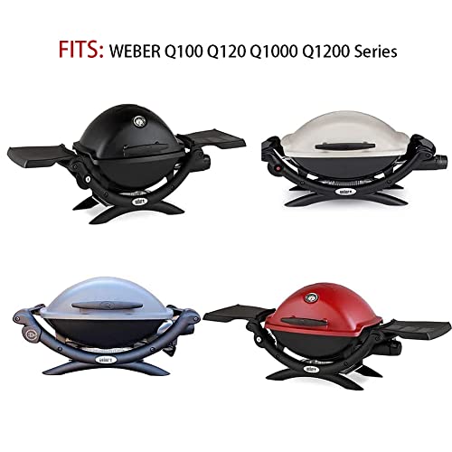 Walbzs 60040 17 Inch Grill Burner Tube 69957 For Weber Q100 Q120 Q1000 Q1200 304 Baby Q 386001 386002 516002, 516001, 50060001, 51060001 Gas Grills, Stainless Steel Replacement Part Weber 45657 #TOP4