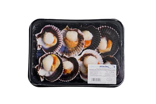 Vieiras del pacifico 8 piezas, descongelado, 300 g.