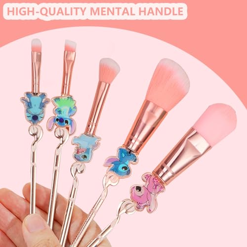 Boyigog 5 pennelli da trucco per punto con borsa