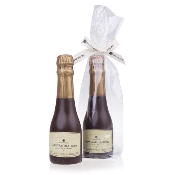 ChocoSekt Chocolade champagnefles van chocolade, leuk cadeau om te gratueren, leuk cadeau-idee voor mannen, vrouwen, kinderen, chocolade voor feestjes, verjaardagen, kinderen en volwassenen - Image 3