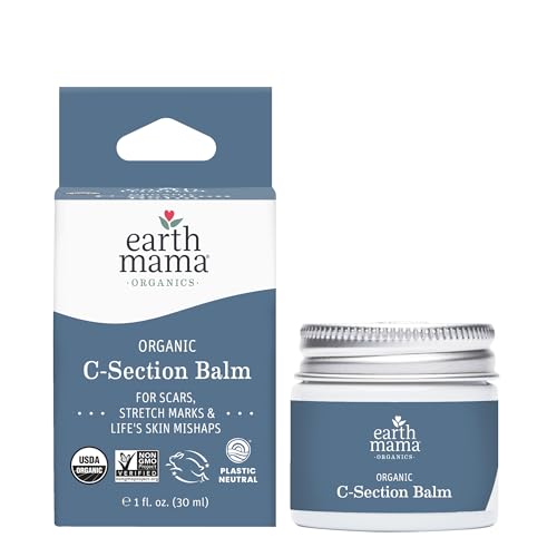 Earth Mama Organic C-Section Balm - 1 oz - Certified Organic by Oregon Tilth Scar Balm for C-Section...