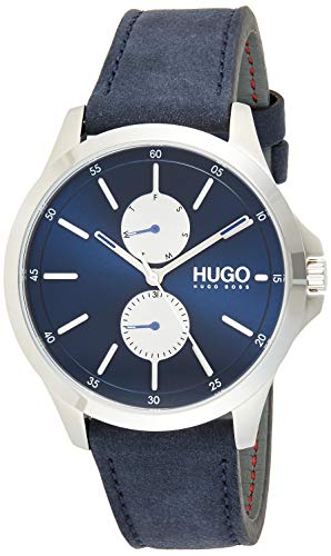 Preisvergleich Produktbild HUGO Unisex-Erwachsene Analog Quarz Uhr mit Leder Armband 1530121