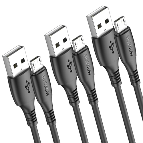 HOTNOW Cable Micro USB 100cm, [ 3 piezas, 1m ] Cable de cargador Android Carga rápida para Galaxy S7 S6 S7 Edge S5, Nota 5, PS4, Banco de potencia y más dispositivos Micro USB